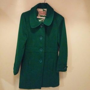 Kelly green pea coat